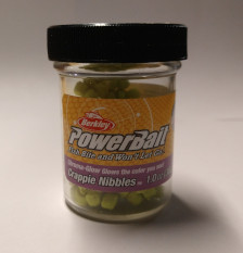 front of crappie nibbles jar