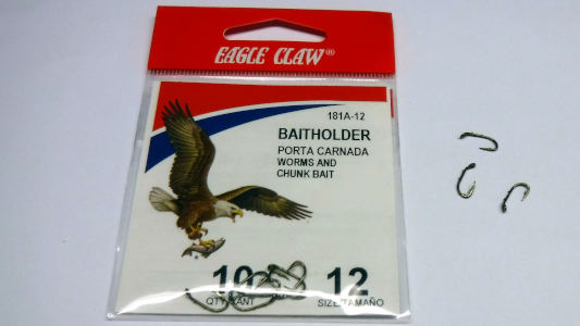 pack of eagle claw 181 baitholder hooks
