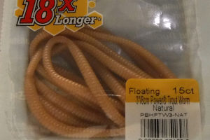 floating trout worms in package