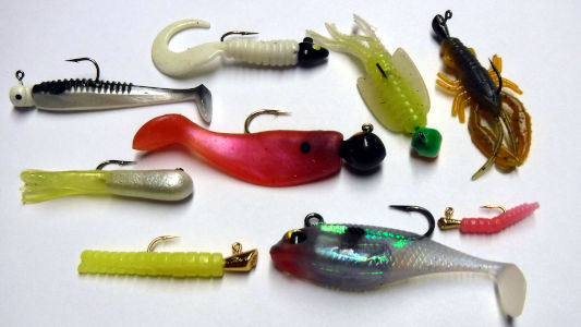 assorted group photo of rigged jigs
