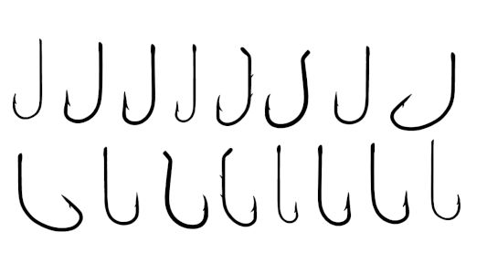 collage of profile view of various hooks